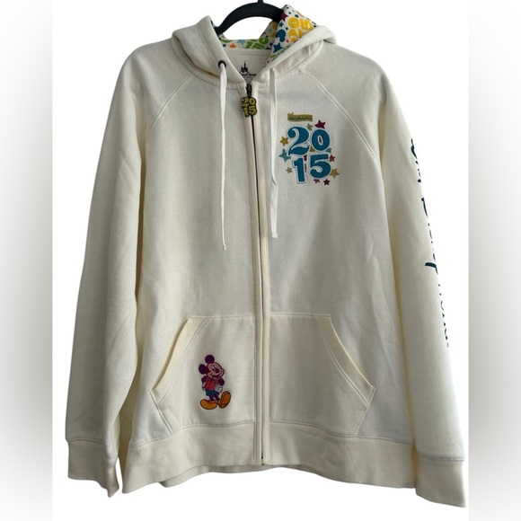Disney Women’s Hoodie - 2015 Mickey Mouse & Friends Zip Hoodie Size XXL - Picture 1 of 9